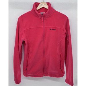 Columbia Women’s Size Medium Long Sleeve Pink Fleece Full Zip Jacket